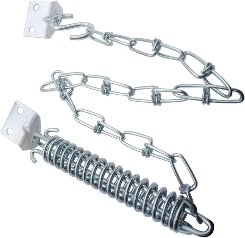 OZXNO 1 Set Screen Door Chain Storm Door Protector Chain and Spring Heavy Duty Storm Door Closer (Silver) - Image 3